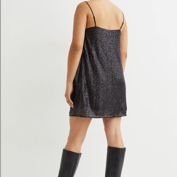 Black Sequined Dress - Picture 1 of 5
